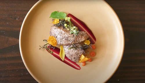Seared Bluefin Tuna Cheeks with Soy-Lime Butter