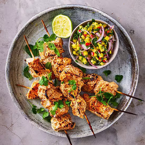 piced Cod Cheek Skewers (Tandoori Style)
